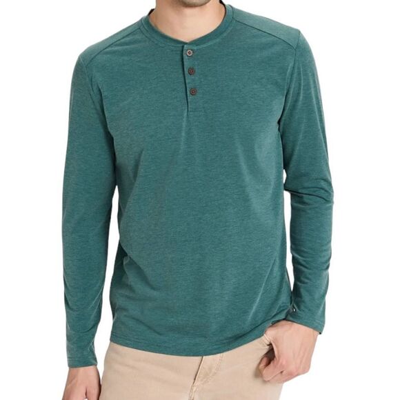 Fair Harbor The SeaBreeze Henley Seapine Green Henley M - Picture 1 of 4